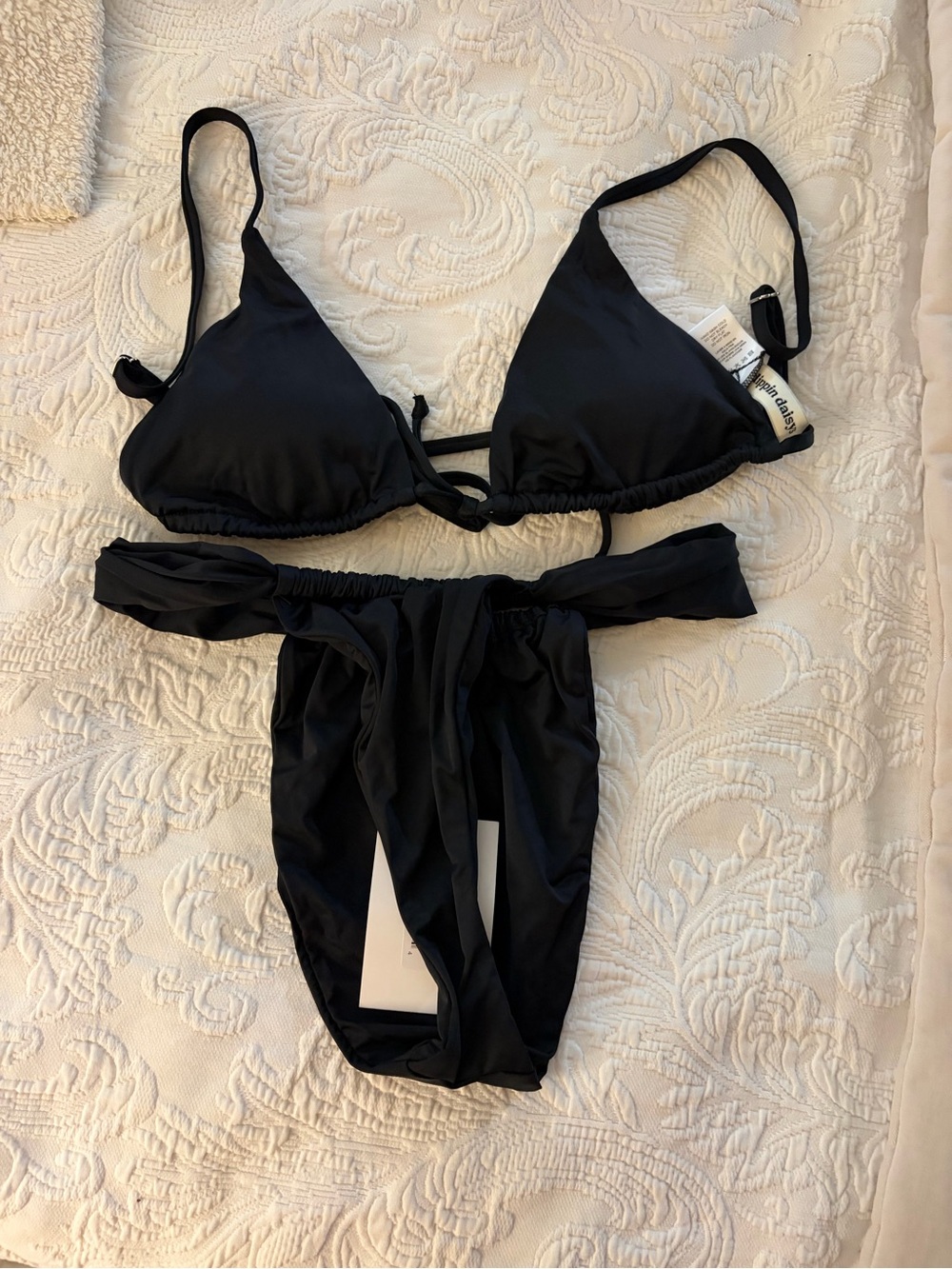 Dippin' Daisy's Black Triangle Tie Bikini Set